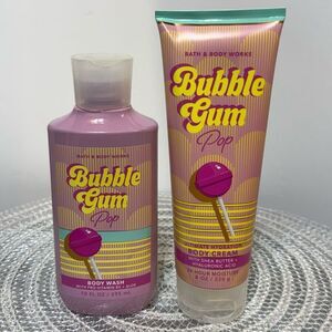 BBW Bubblegum Pop Body Cream and Body Wash Set of 2 NWT
